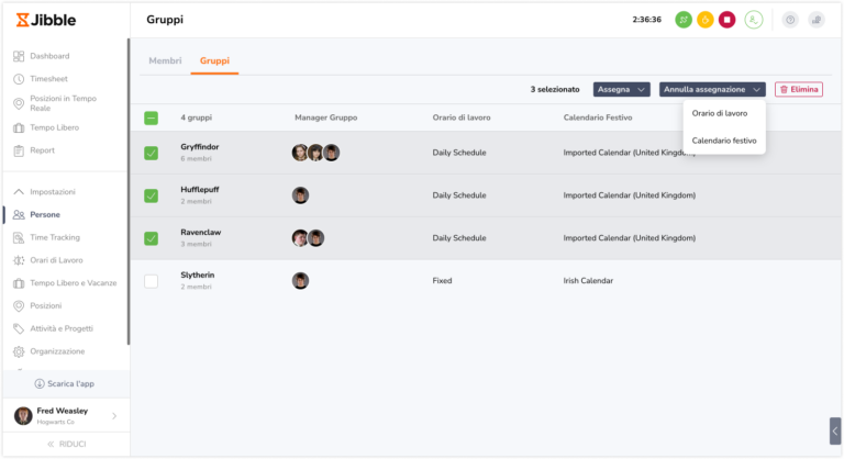 Group bulk unassign